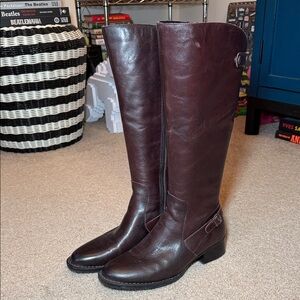 Born Burgundy Riding Boots